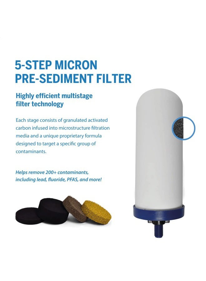 ProOne G-Series 7-Inch Gravity Filter Replacement 1-Pack - Universally Compatible with Gravity Water Filtration Systems - NSF/ANSI Certified to Reduce Lead, Microplastics, & Total PFAS (1-Pack) - Image 3