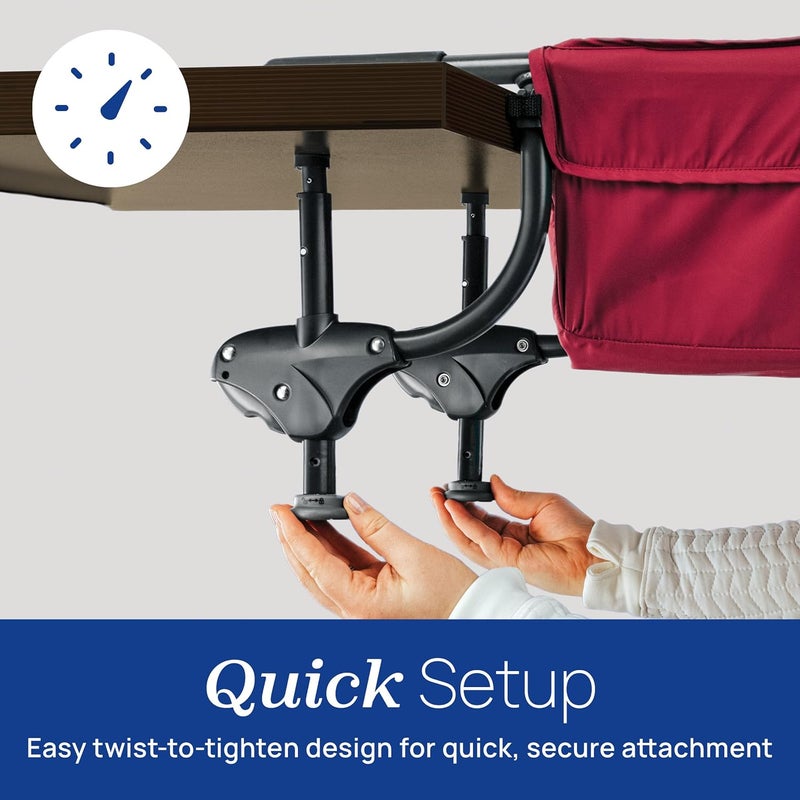 Chicco Caddy Hook-On Chair - Portable High Chair for Babies and Toddlers, Lightweight and Compact, Black - Image 3