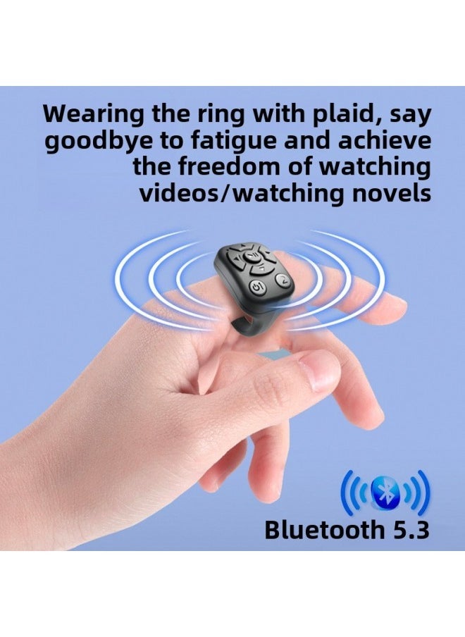 TikTok Ring Remote Control Bluetooth Ring Page Flipper TikkTok Picker Multifunction Mobile Phone Remote Control-Color:J6 White-chinese Box - Image 2