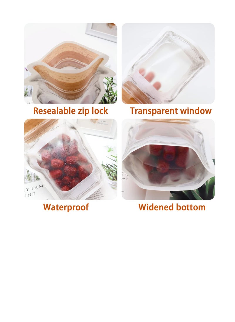 Excefore 50 Pcs Reusable Airtight Seal Food Storage Bags, Jar Zipper Sealed Jar Bags, Leak-Proof Portable Food Snack Save Storage Pouch Bag for Travel Camping  - Image 3
