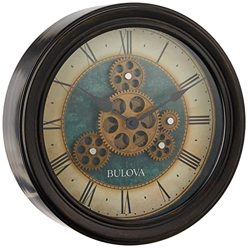Bulova Industrial Motion Wall Clock, 12.8, Aged Black (C4833) - Image 4