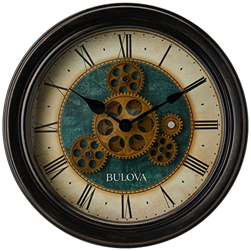 Bulova Industrial Motion Wall Clock, 12.8, Aged Black (C4833) - Image 2