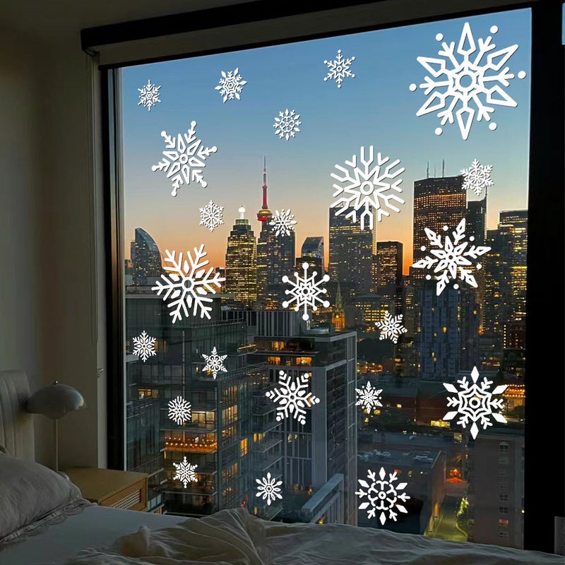 Christmas Decoration Snowflake Electrostatic Sticker Scene Layout Glass Door Sticker Window New Year Decorations Christmas Sticker - Image 2