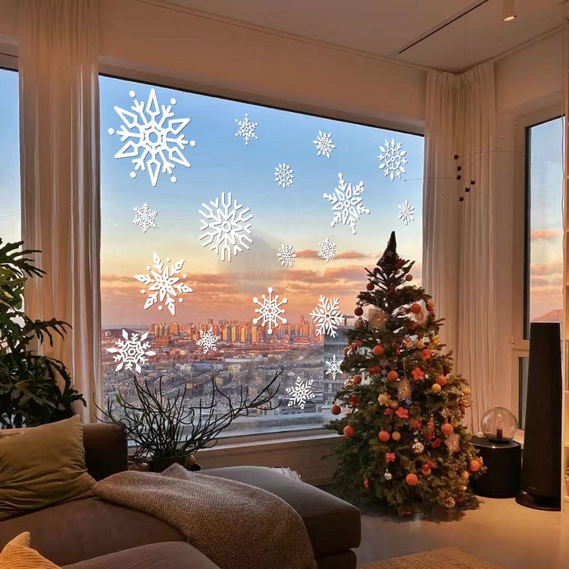 Christmas Decoration Snowflake Electrostatic Sticker Scene Layout Glass Door Sticker Window New Year Decorations Christmas Sticker - Image 5