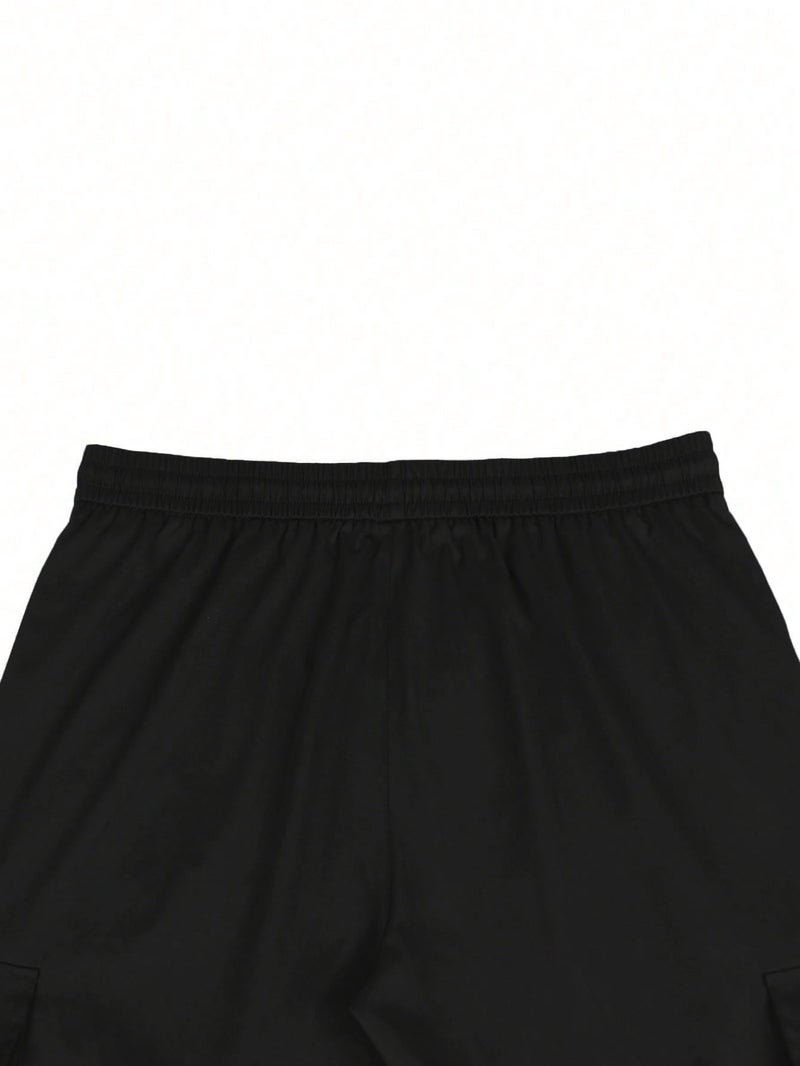 TAGDO بنطلون تتبع رجالي بارتفاع متوسط عادي (-Cargo-5157-Black-30_Black - Image 4
