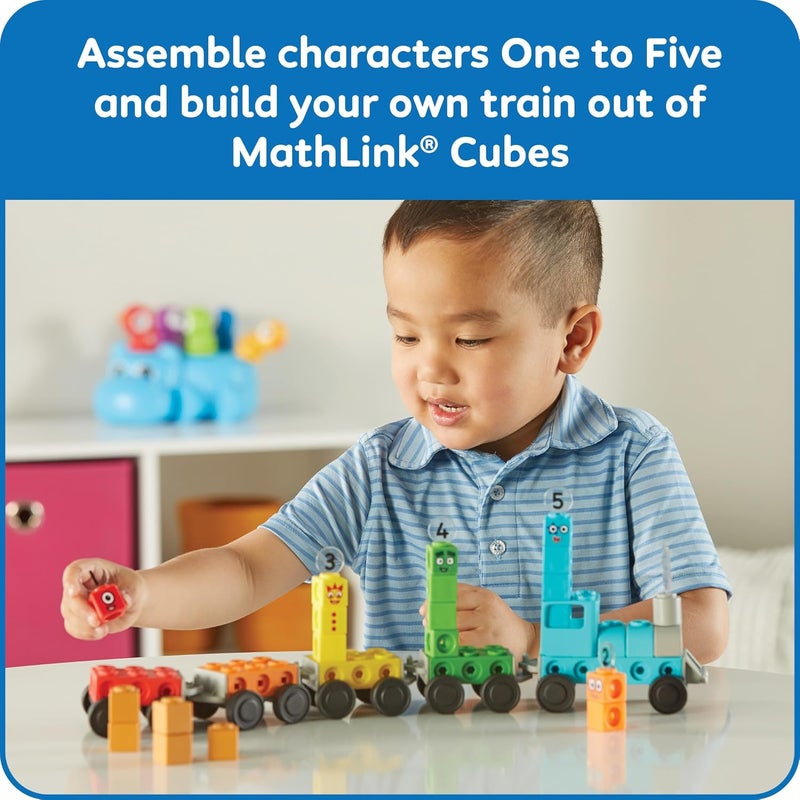 hand2mind hand2mind Numberblocks Express Train MathLink Cubes Activity Set Preschool Learning Activities Train Toy Counting Blocks Number Toys Kids Educational Toys Math Manipulatives for Preschoolers  - Image 5