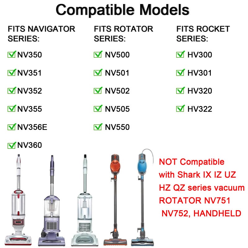 MZY LLC 10 Pcs Vacuum Attachments & Brushes for Shark Navigator Lift-Away NV350 NV352 NV355 NV356E & Rotator NV500, Rocket HV301 HV322 HV371 Series Upright Vacuum, 1 1/4" (32mm) Vacuum Accessories Set - Image 3