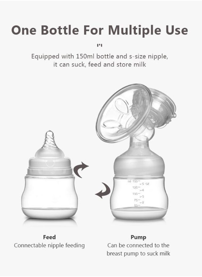 kiddoz Electric Breast Pump, 150Ml, Portable, 9 Adjustable Suction Levels, Bpa-Free, Dual Mode, Blue  - Image 2