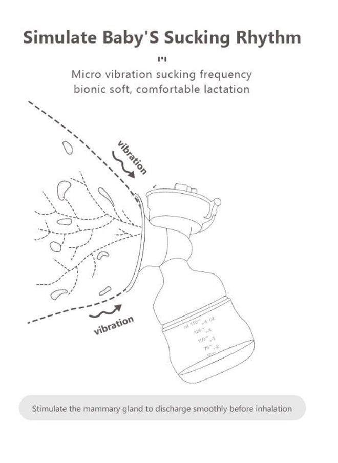 kiddoz Electric Breast Pump, 150Ml, Portable, 9 Adjustable Suction Levels, Bpa-Free, Dual Mode, Blue  - Image 4