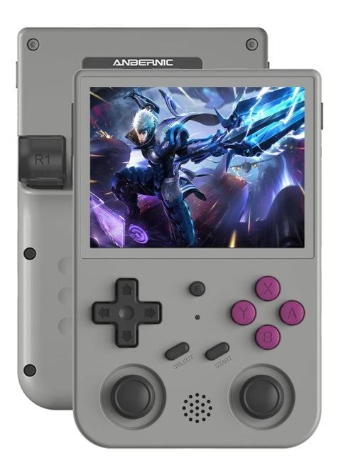 RG353VS Retro Handheld Game Linux System, RG3566 3.5 inch IPS Screen, with 64G TF Card Pre-Installed 4452 Games, Supports 5G WiFi 4.2 Bluetooth Online Fighting, Streaming and HDMI (Grey)