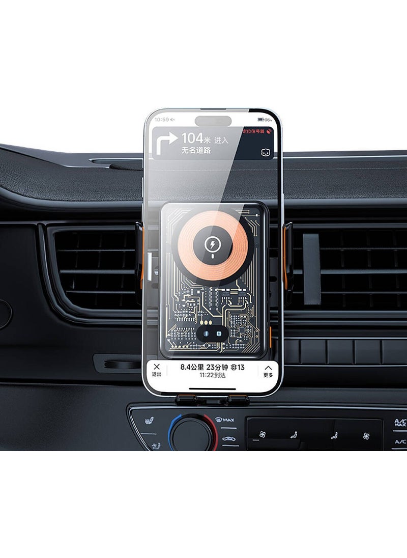 Recci - Magsafe Car Phone Holder with Charging Feature RHO-C38 Mars Series with Blue Light Indicator - Image 1