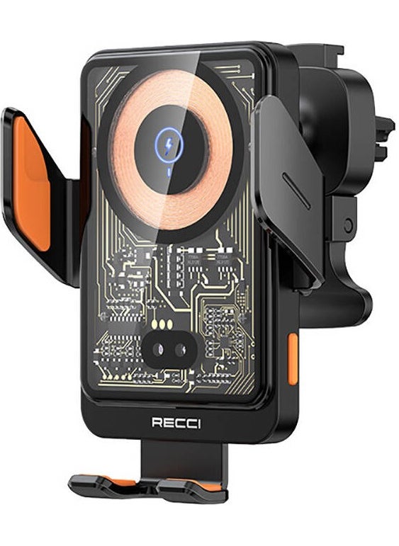 Recci - Magsafe Car Phone Holder with Charging Feature RHO-C38 Mars Series with Blue Light Indicator - Image 1
