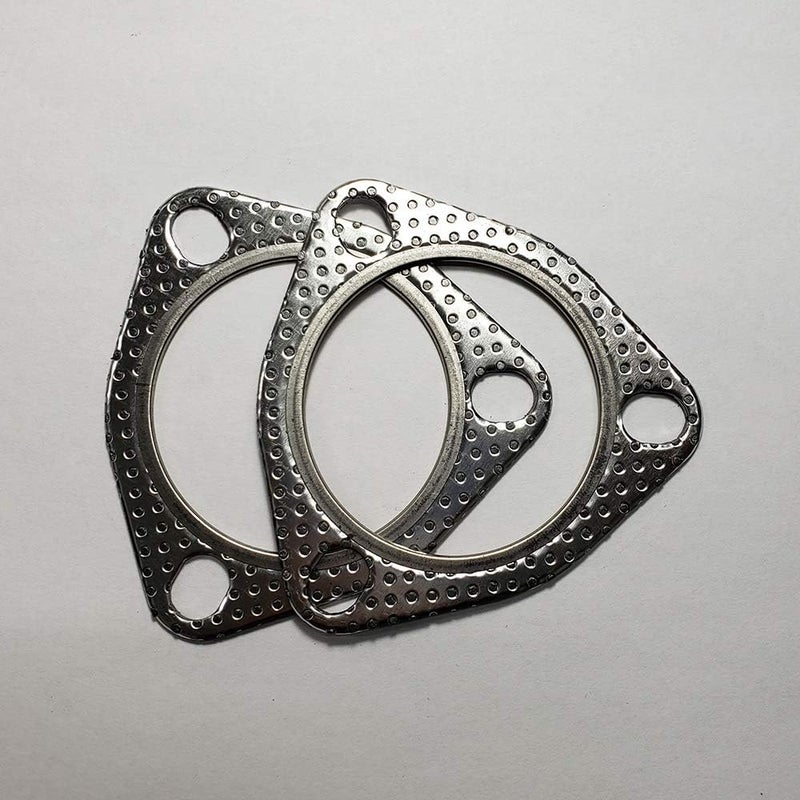2.5" 3 Bolt MLSG High Temp Exhaust Gasket w/SS Fire Ring (Qty 2)