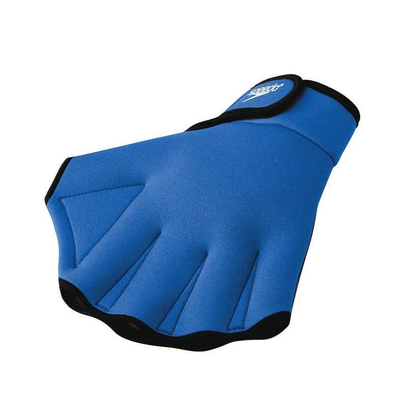Speedo unisex adult Swim Training Fitness aquatic gloves, Royal, Large US - Image 1