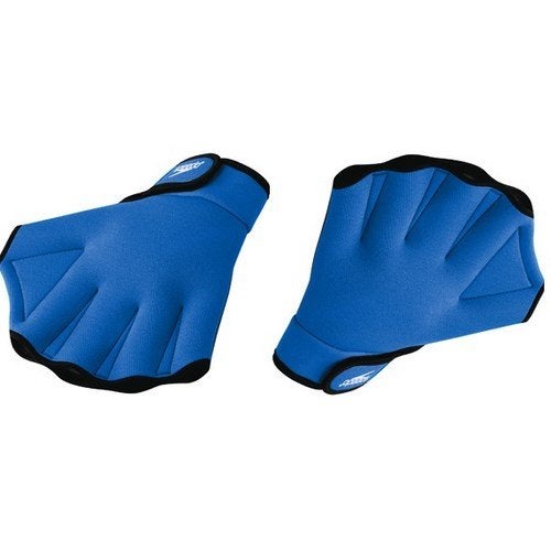 Speedo unisex adult Swim Training Fitness aquatic gloves, Royal, Large US - Image 3