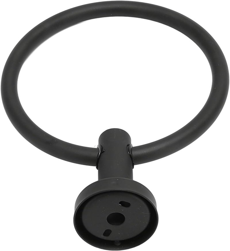 Generic Towel Ring, Stainless Steel Hand Towel Holder for Bathroom Wall Mounted with Matte Black Finish and Rustproof Design, Ideal for Bath and Kitchen - Image 4
