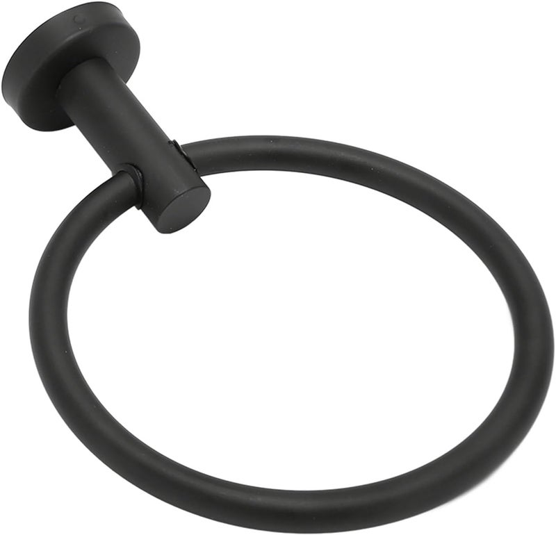 Generic Towel Ring, Stainless Steel Hand Towel Holder for Bathroom Wall Mounted with Matte Black Finish and Rustproof Design, Ideal for Bath and Kitchen - Image 3