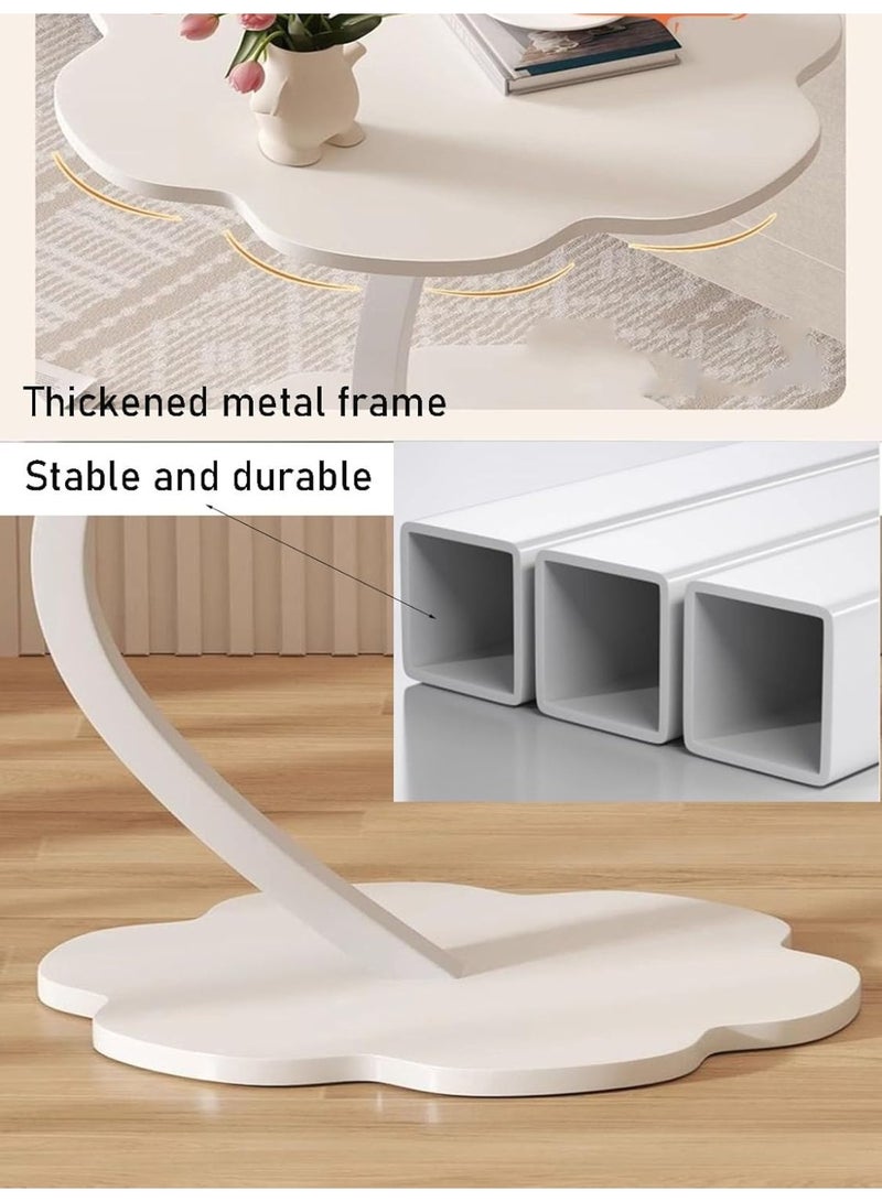 DubaiGallery Sofa Side Table C Shape, Modern End Table with Marble Style Top for Home - Image 4