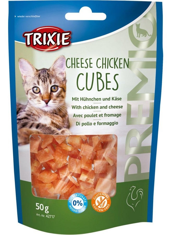 Trixie Eat Combo:  Premio Cheese Chicken Cubes, 50 G And Kitty Treats Chicken With Scallop Flavour, 30G (Pack Of 2) - Suitable For All Breeds Of Cats - Image 1