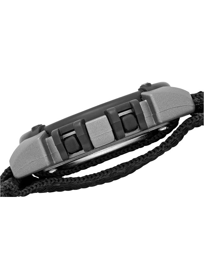 Armitron - Sport Men 406623 Chronograph Round Gray And Black Nylon Strap Digital Watch - Image 1