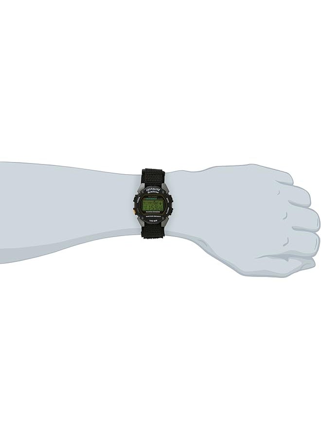 Armitron - Sport Men 406623 Chronograph Round Gray And Black Nylon Strap Digital Watch - Image 1