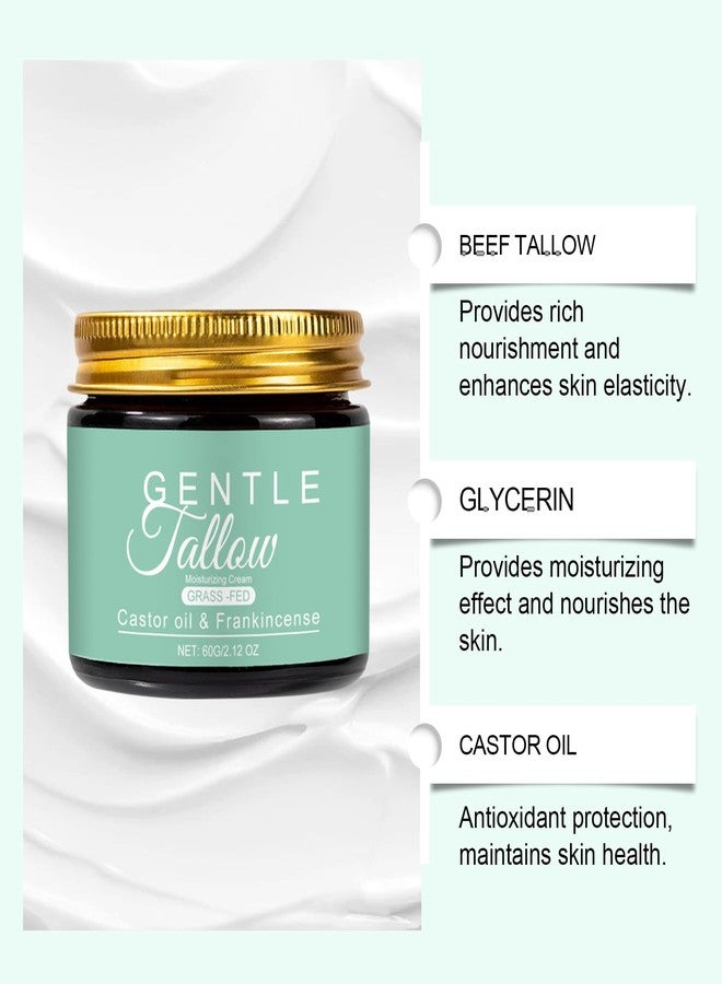 BERALLOYE Grass Fed Beef Tallow with Frankincense Oil and Castor Oil Organic Grass Fed Beef Tallow for Skin Whipped Frankincense Castor for Skin Face Body Moisturizer 2.12 OZ (1PCS - Image 3