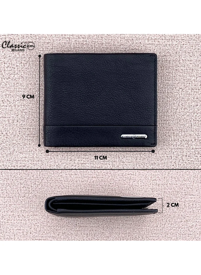 Classic Milano Black (CNH-1) Classic Milano Genuine Leather Wallet for Men – Slim Bifold Men’s Wallet with RFID Blocking, Multiple Card Slots – Stylish Mens Purse Wallets Gift for Husband, Father for Men | Best Price UAE