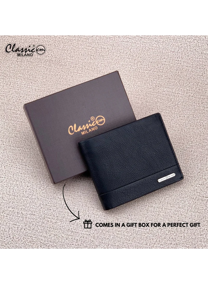 Classic Milano Black (CNH-1) Classic Milano Genuine Leather Wallet for Men – Slim Bifold Men’s Wallet with RFID Blocking, Multiple Card Slots – Stylish Mens Purse Wallets Gift for Husband, Father for Men | Best Price UAE