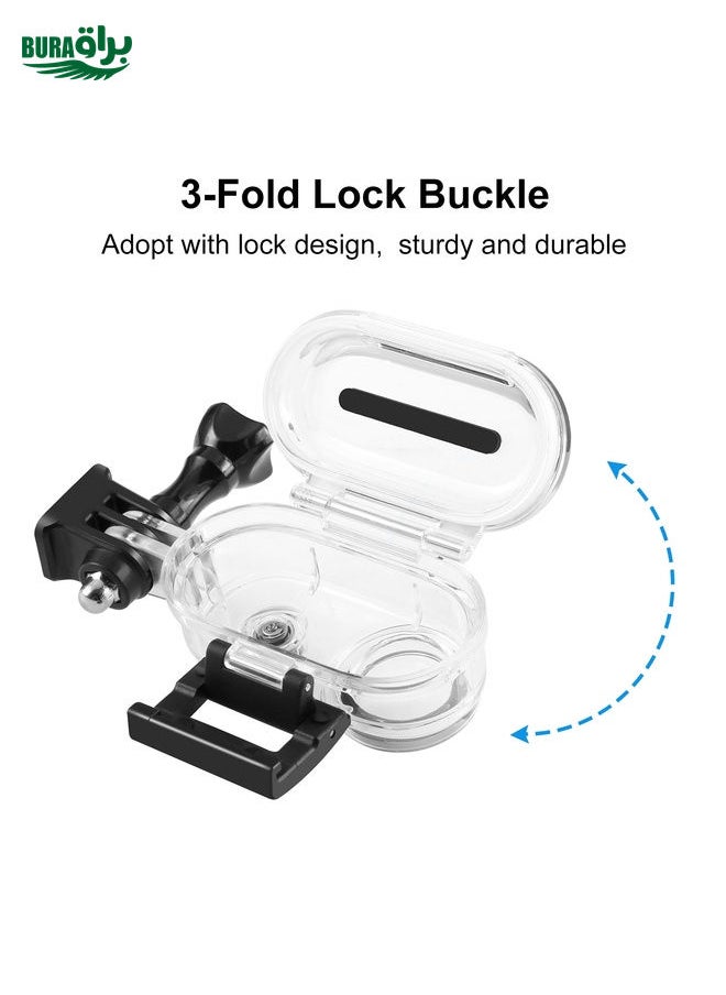 BURAQ - For Insta360 GO 3 / GO 3S PULUZ 40m Underwater Waterproof Housing Case with Base Adapter & Screw (Transparent) - Image 1