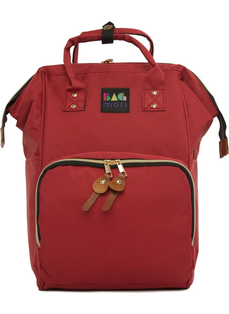 Bagmori Claret Red Mother Baby Care Backpack