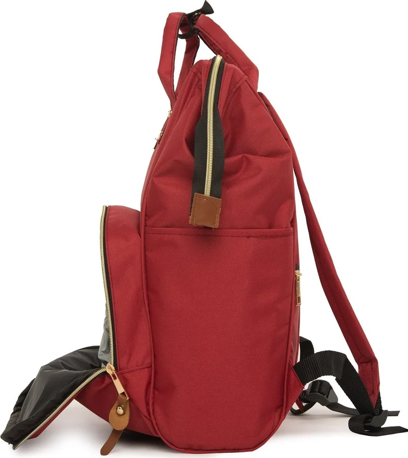 Bagmori Claret Red Mother Baby Care Backpack