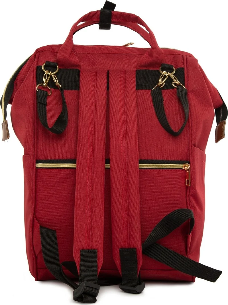 Bagmori Claret Red Mother Baby Care Backpack