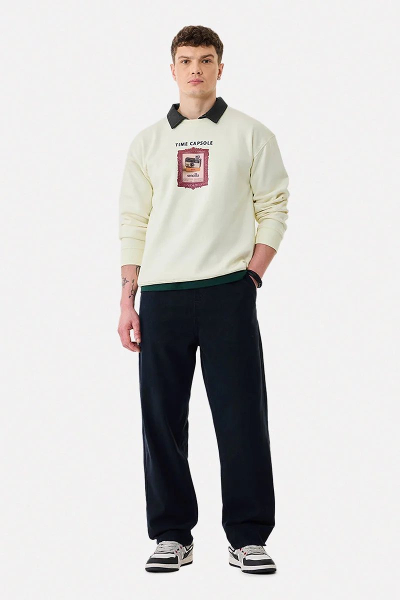 SNITCH Navy Relaxed Fit Jeans