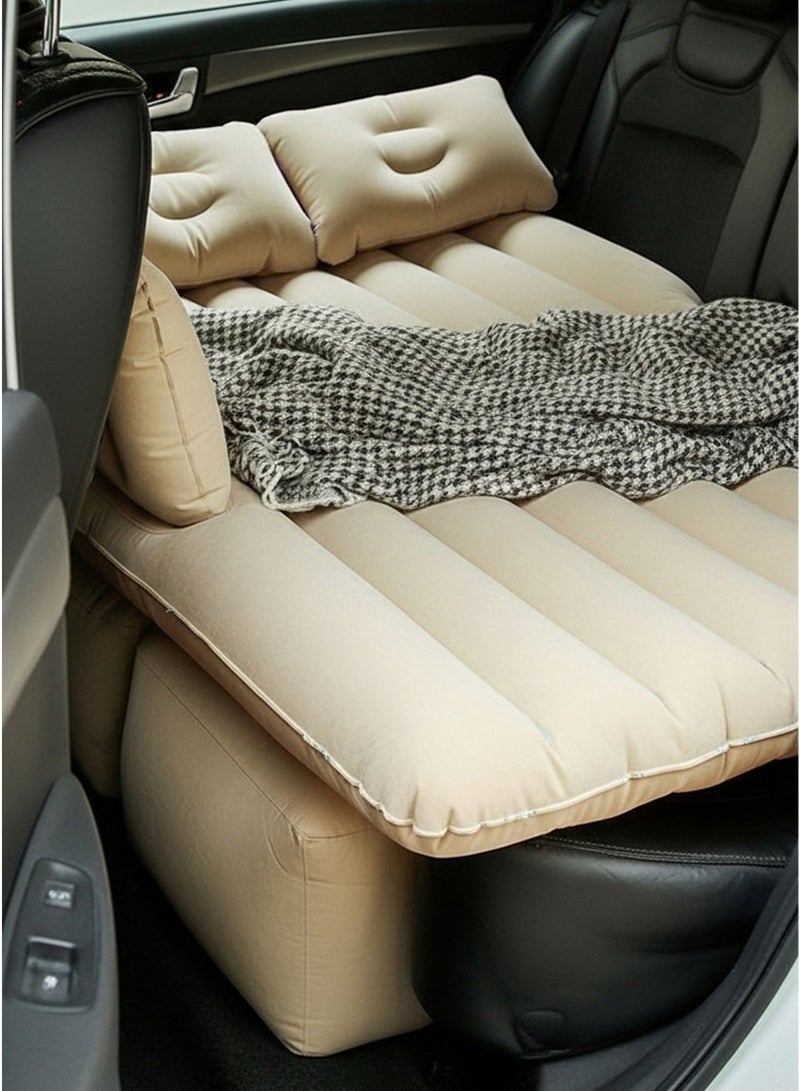 Car Inflatable Bed – Rear Seat Sleeping Mattress for SUV, Outdoor Camping & Travel – Beige - Image 4
