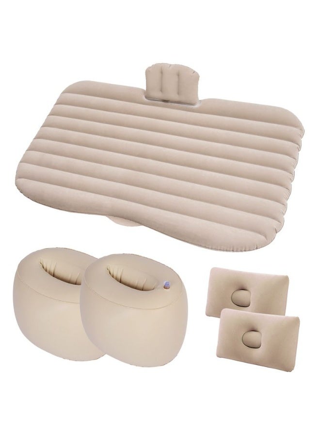 Car Inflatable Bed – Rear Seat Sleeping Mattress for SUV, Outdoor Camping & Travel – Beige - Image 2