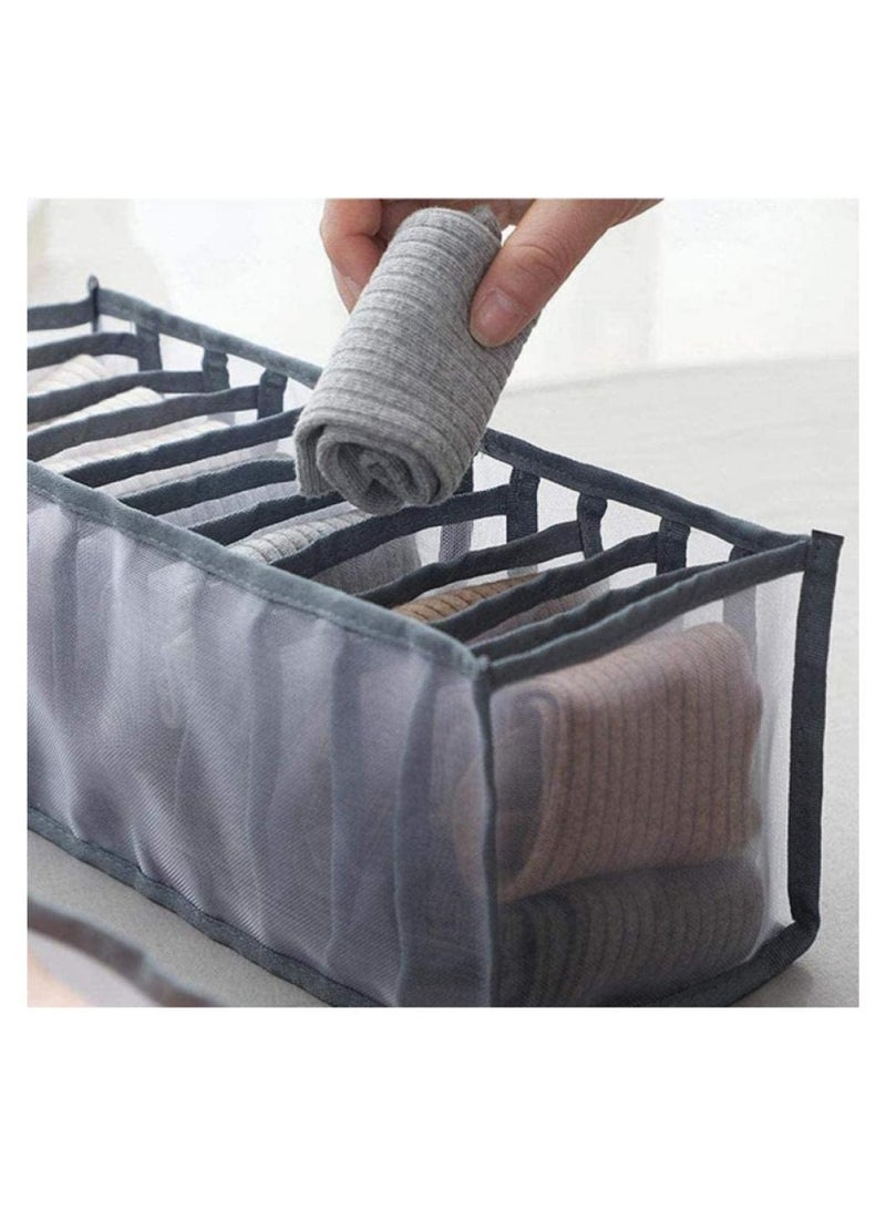 Alissa 3-Piece Foldable Underwear Drawer Organizer Set – Multi-Grid Storage Boxes for Bras, Socks, Ties, Belts & Lingerie – Closet Divider Bins for Wardrobe & Cabinet Organization - Image 2