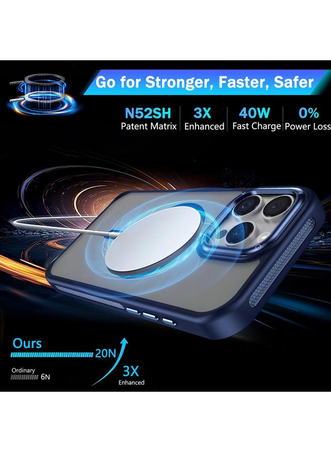 اس-توب جراب لهاتف iPhone 14 Pro Max، جراب هاتف مغناطيسي قابل للتهوية وملمس جلدي غير لامع من MagSafe - Image 3