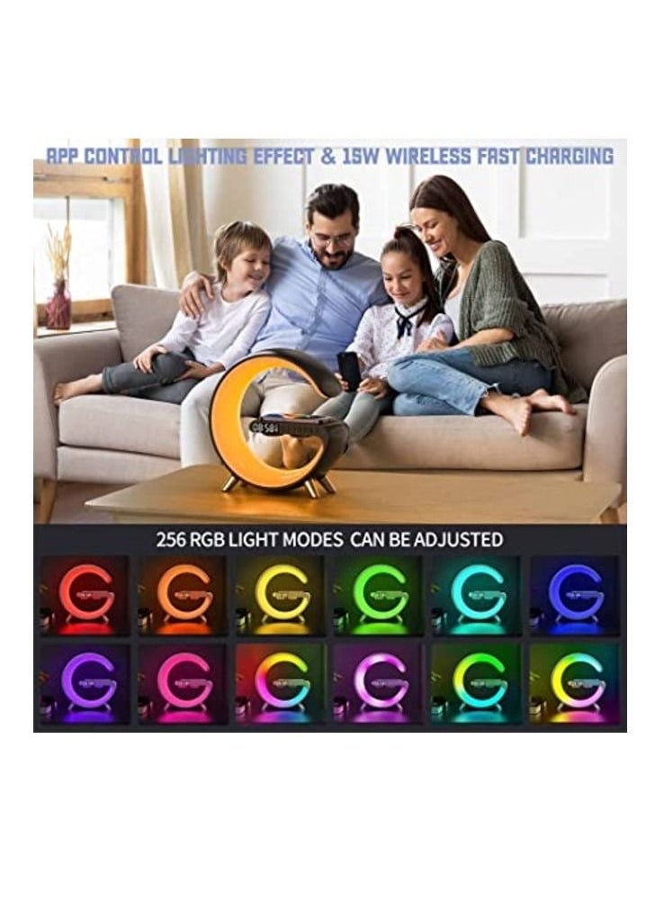 Techie - Smart light sound machine App Control Fast Wireless Charger RGB Light BT Speaker Sunrise Alarm Clock - Image 1