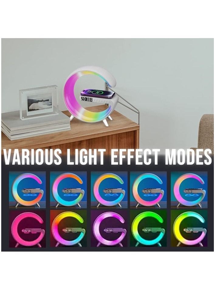 Techie - Smart light sound machine App Control Fast Wireless Charger RGB Light BT Speaker Sunrise Alarm Clock - Image 1