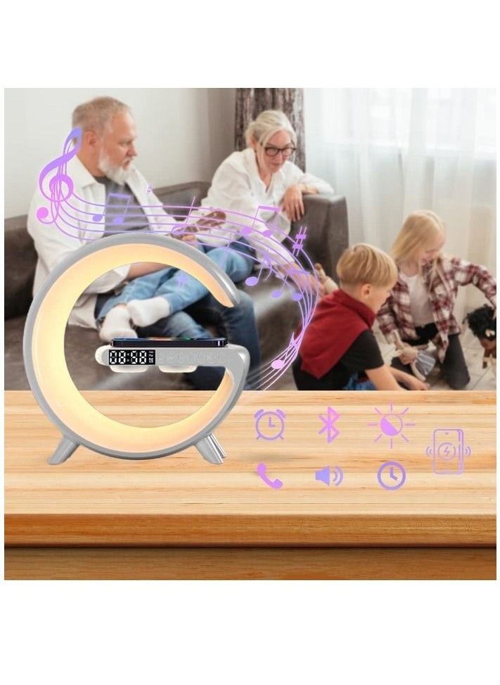 Techie - Smart light sound machine App Control Fast Wireless Charger RGB Light BT Speaker Sunrise Alarm Clock - Image 1