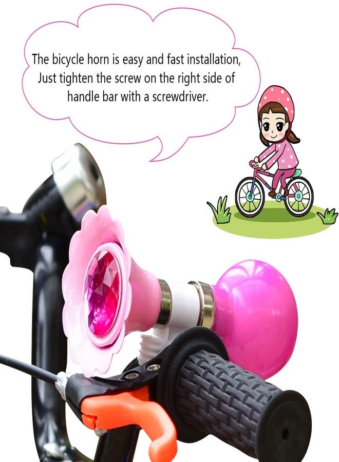 YL traV Kid Bike Horn for Boys and Girls Children Bicycle Horn Handlebar Ring Bell for Kids Bike (Pink) - Image 3