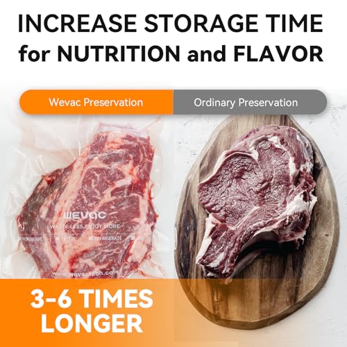 Wevac 6” x 10” 200 Count Food Vacuum Sealer Bags Keeper, PreCut Pint, Ideal for Food Saver, BPA Free, Commercial Grade, Great for storage, meal prep and Sous Vide - Image 5