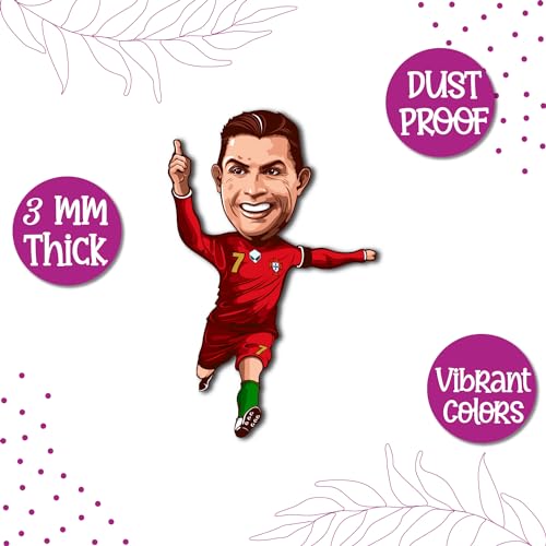 Bhai Please Ronaldo CR7 Wooden Fridge Magnet (Pack of 1) | Football, Soccer, Clubs, Sports | Gift for Husband, Boyfriend, Men, Football Fans |Birthday - Image 5