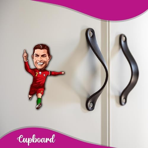 Bhai Please Ronaldo CR7 Wooden Fridge Magnet (Pack of 1) | Football, Soccer, Clubs, Sports | Gift for Husband, Boyfriend, Men, Football Fans |Birthday - Image 2