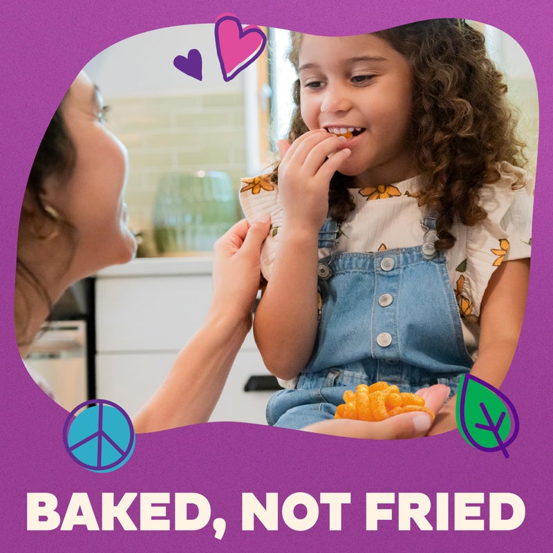 Annie's Organic Cheddar Cheesy Smiles, Baked Corn Puffs, Gluten Free, 4 oz - Image 3