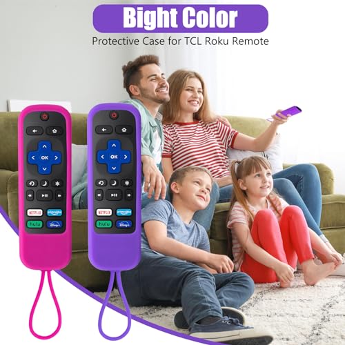 BE Beautiful Earth 2 Pack Case for Roku Express/Streaming Stick/Premiere - Silicone Remote Cover for TCL Hisense Roku TV Remote Sleeve Skin Smart TV Remote Control Replacement Cover Case(Purple and Rose) - Image 4