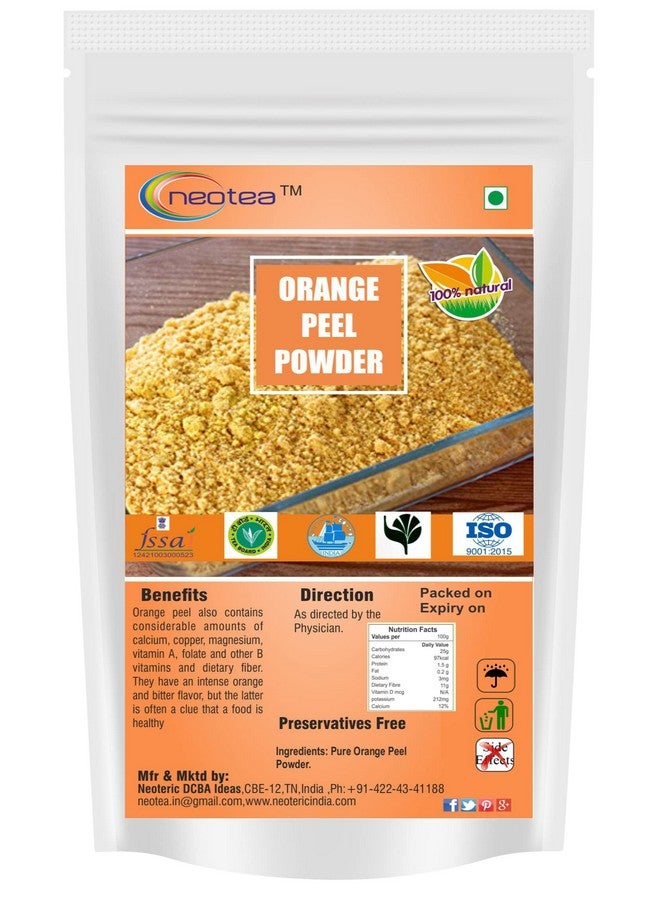 نيو تي مسحوق قشر البرتقال من نيوتيا | زهر البرتقال النقي والطبيعي | قناع الوجه الغني بفيتامين سي العضوي | تبييض البشرة والعناية بالشعر | إزالة السمرة والتحكم في الزيوت | تعزيز الكولاجين | بدون مواد كيميائية أو مواد حافظة | نباتي - 300 جرام - Image 1