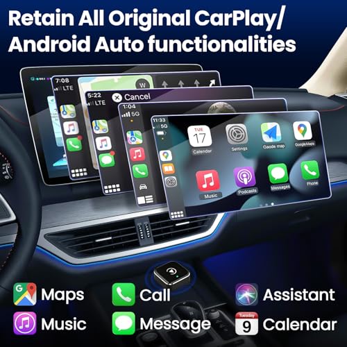 YFDUNV Upgraded Wireless CarPlay Adapter with Stronger Compatibility and More Stable Connection. Compatible with Apple iPhone and Android Phones, Compact and Portable. Stable CarPlay & Android Connection - Image 5