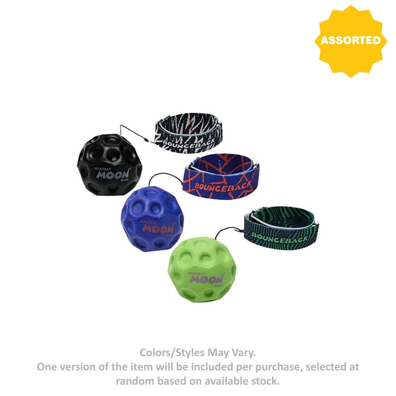 Waboba Bounceback Solid Moon Ball with Wrist Strap (Assorted) - Image 2