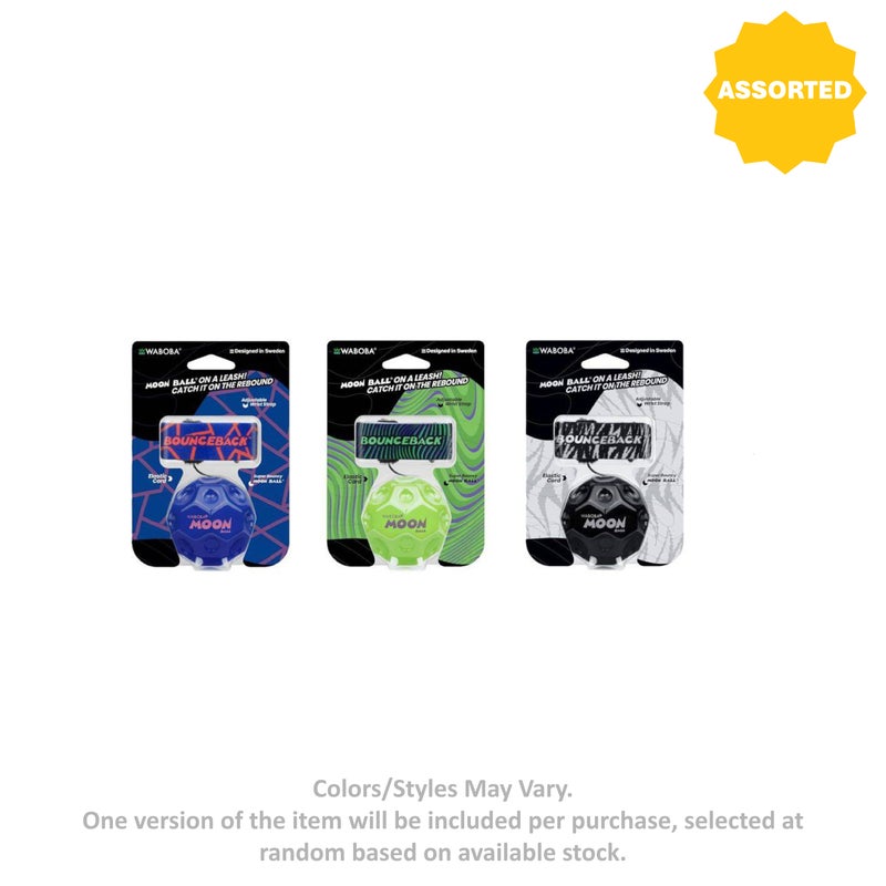 Waboba Bounceback Solid Moon Ball with Wrist Strap (Assorted) - Image 1
